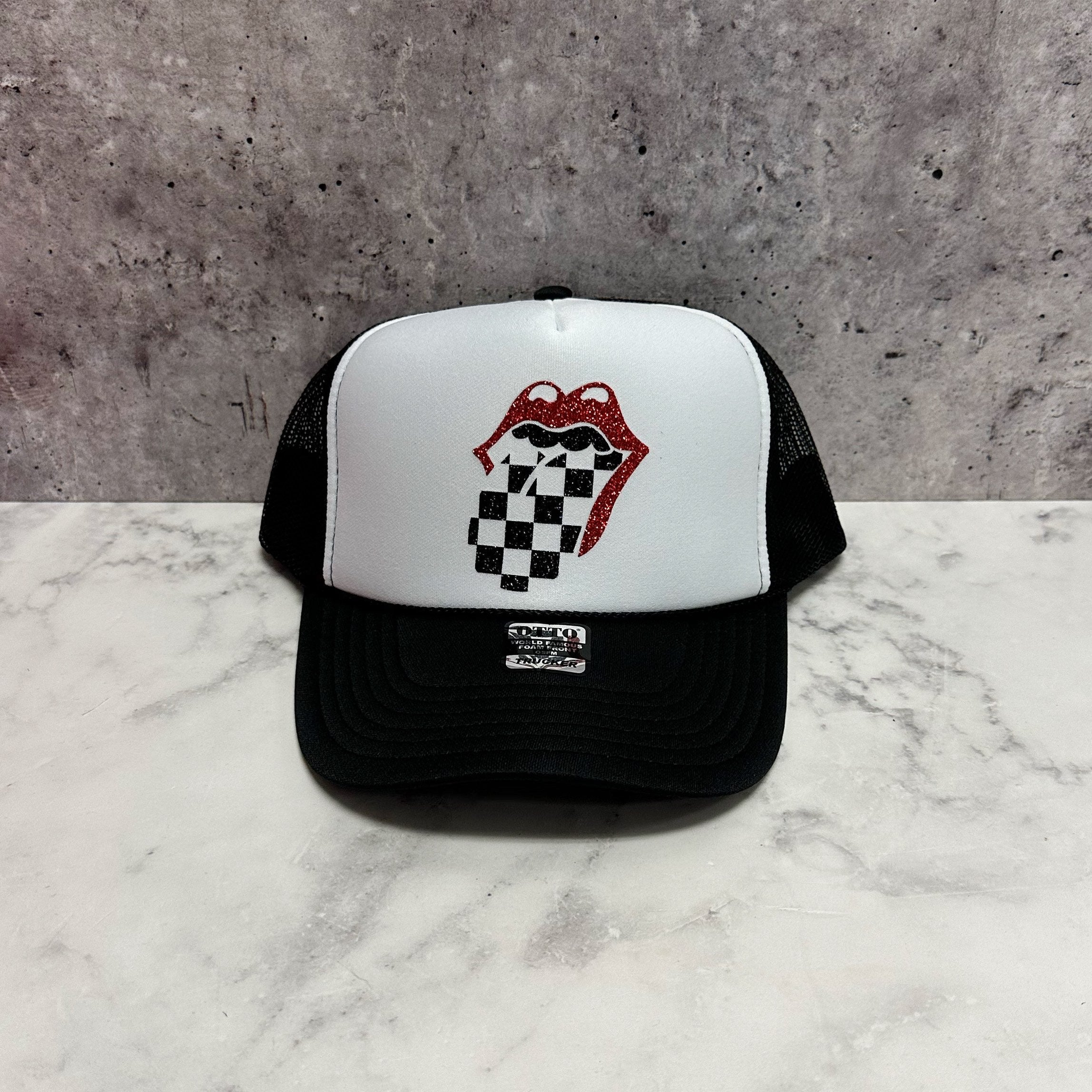 Rolling Stones Checkered Tongue Trucker