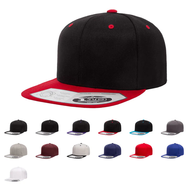 Flexfit 110 Premium Snapback Hat Flat Bill