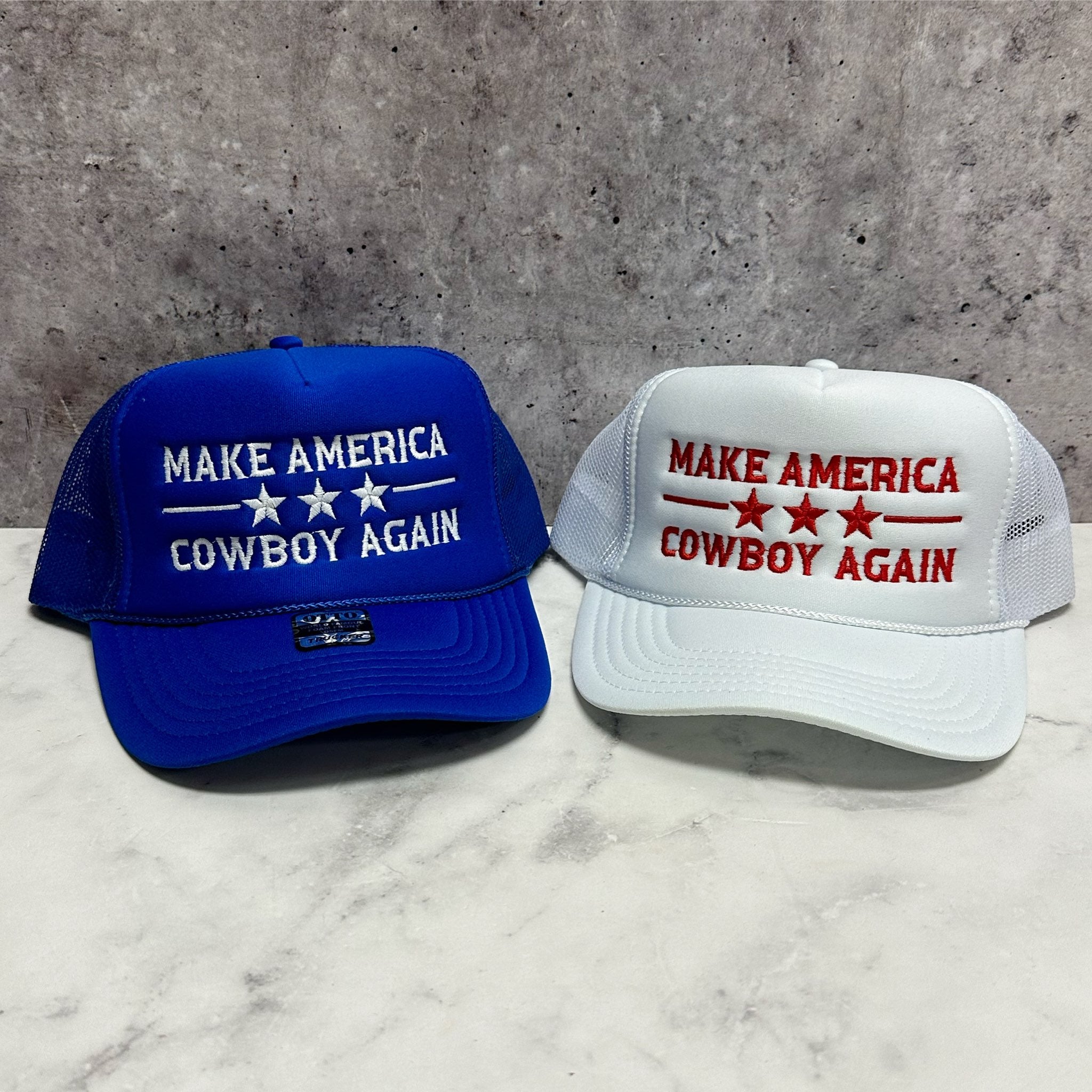 Make America Cowboy Again Trucker Hat Embroidered