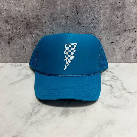 Checkered Bolt Trucker Hat