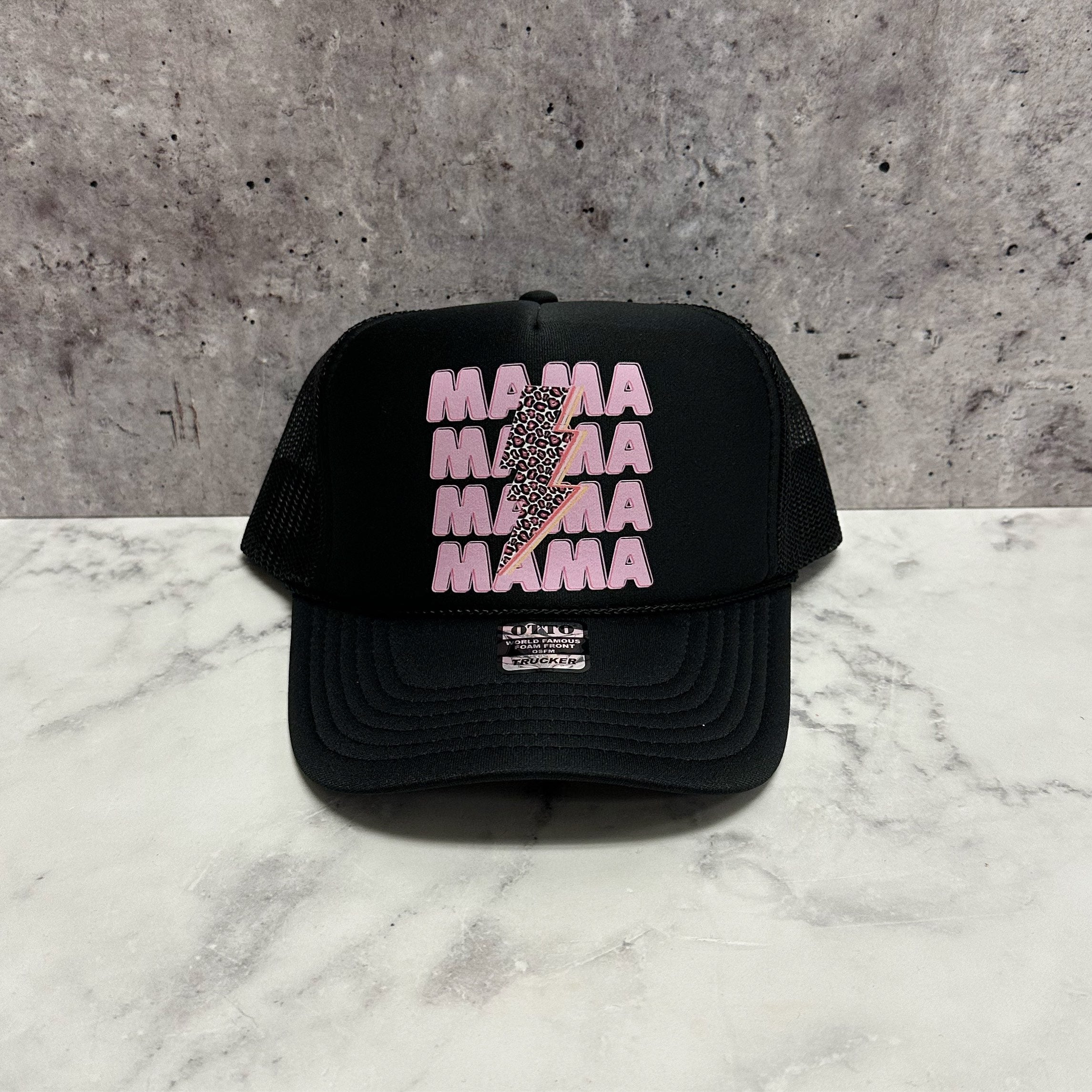 MAMA Leopard Bolt Trucker Hat