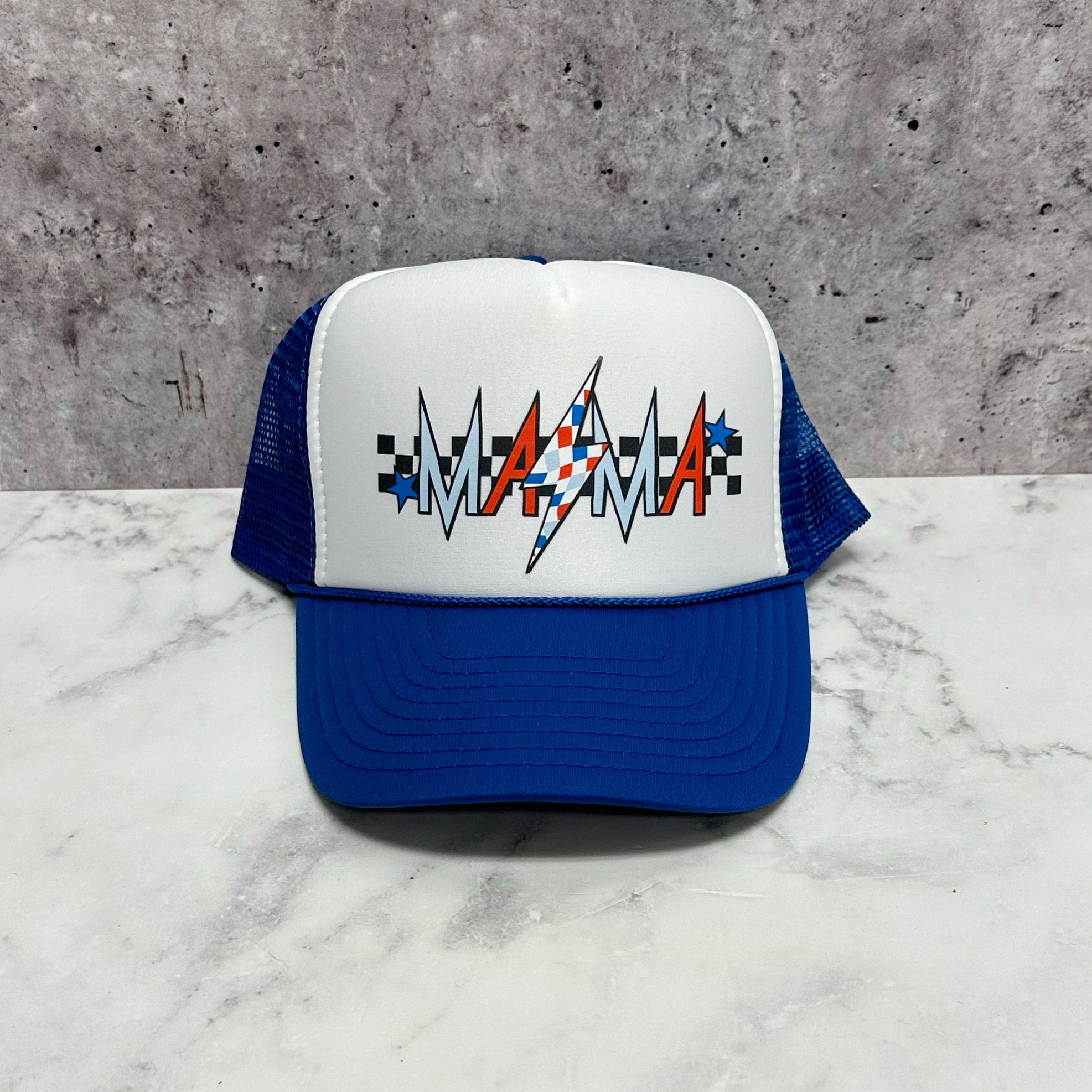 MAMA American Checkered Trucker Hat