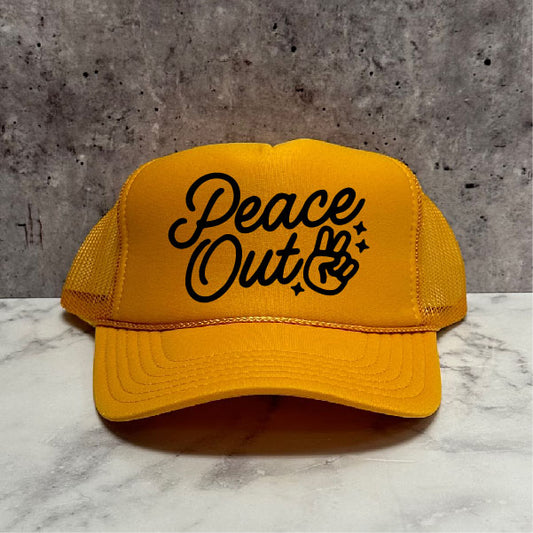 Peace Out Trucker Hat