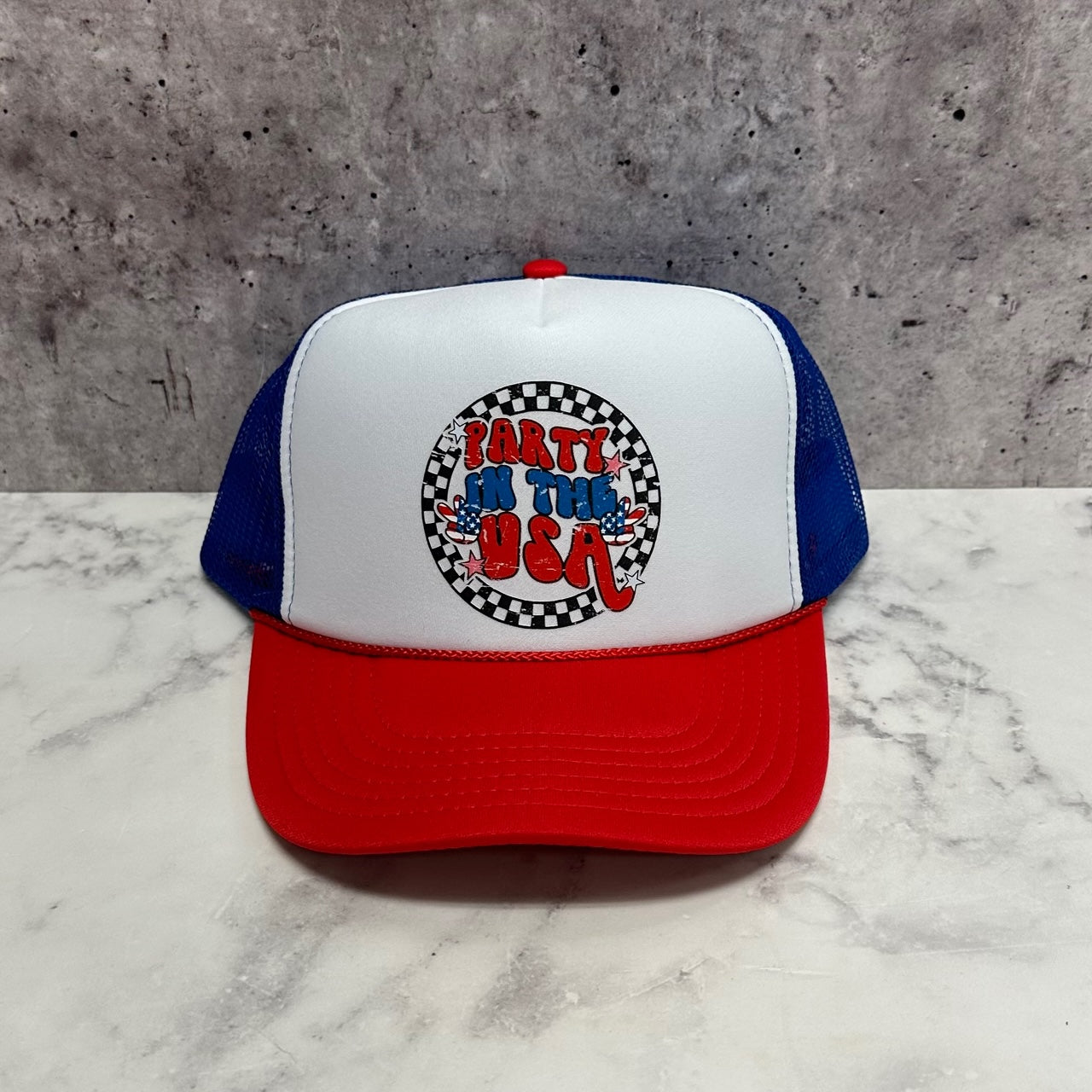 Party in the USA Print Trucker Hat