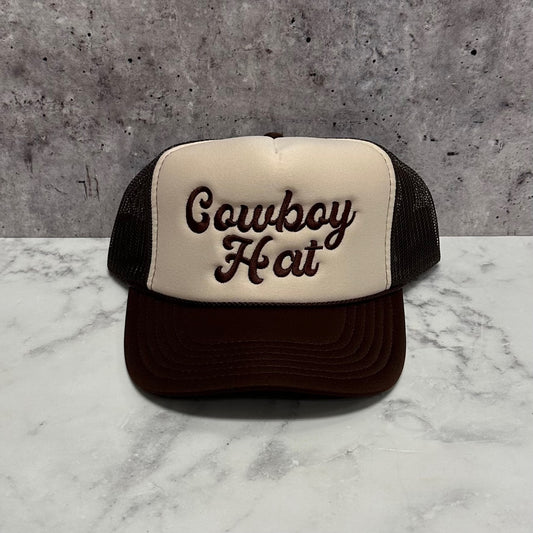 Embroidered Cowboy Hat Trucker Hat
