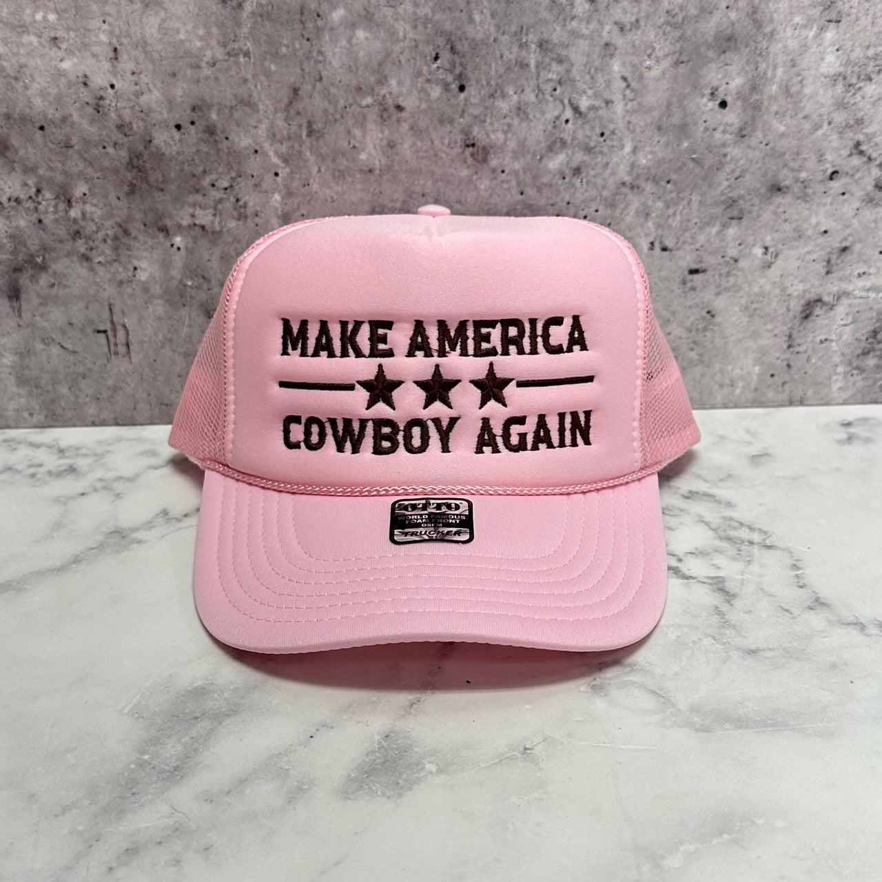 Make America Cowboy Again Trucker Hat Embroidered