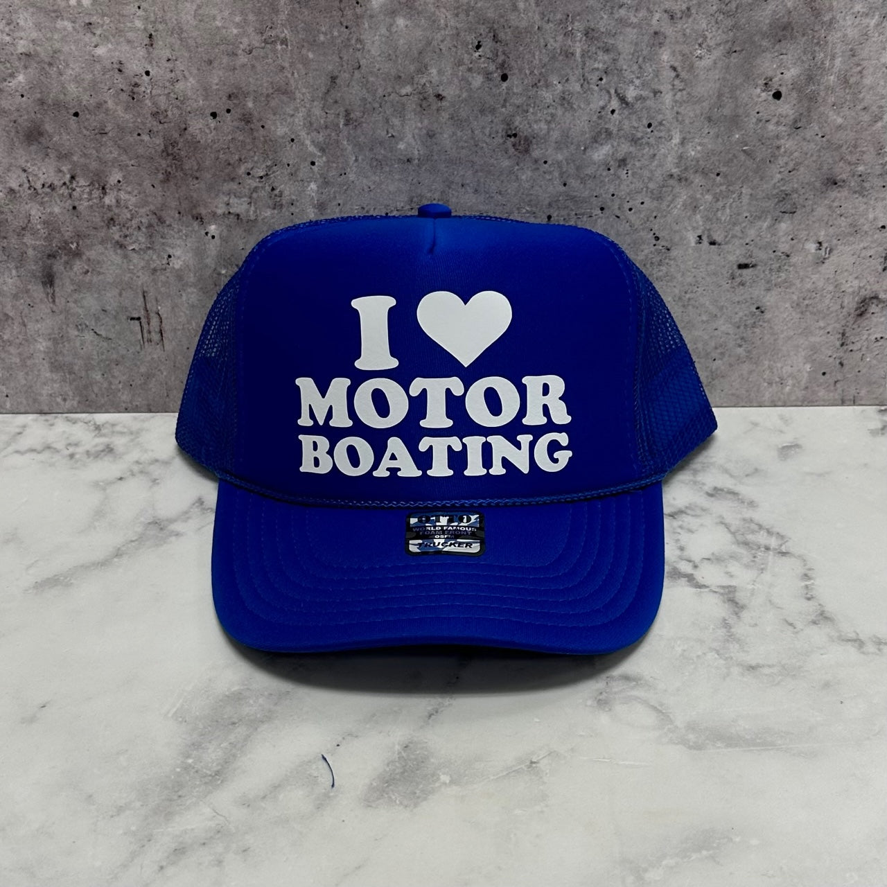 I Heart Motor Boating Trucker Hat