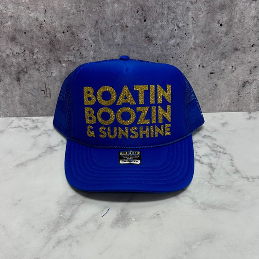 Boatin, Boozin & Sunshine Trucker Hat