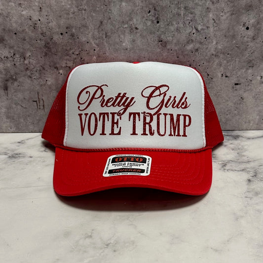 Pretty Girls Vote Trump Trucker Hat