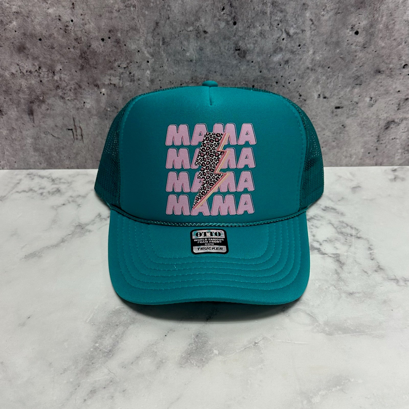 MAMA Leopard Bolt Trucker Hat