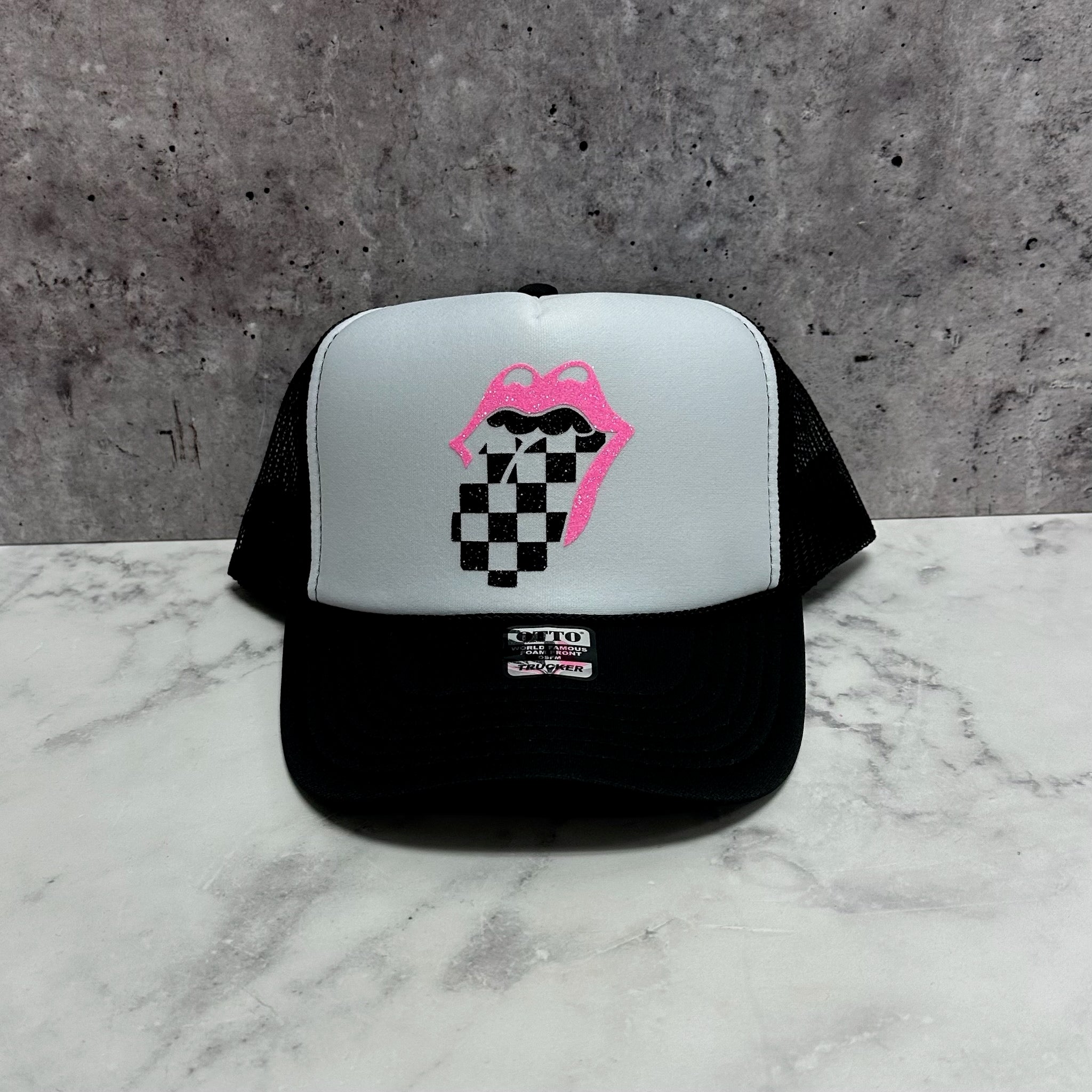 Rolling Stones Checkered Tongue Trucker