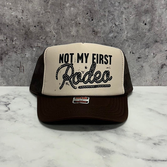 Not My First Rodeo Print Trucker Hat