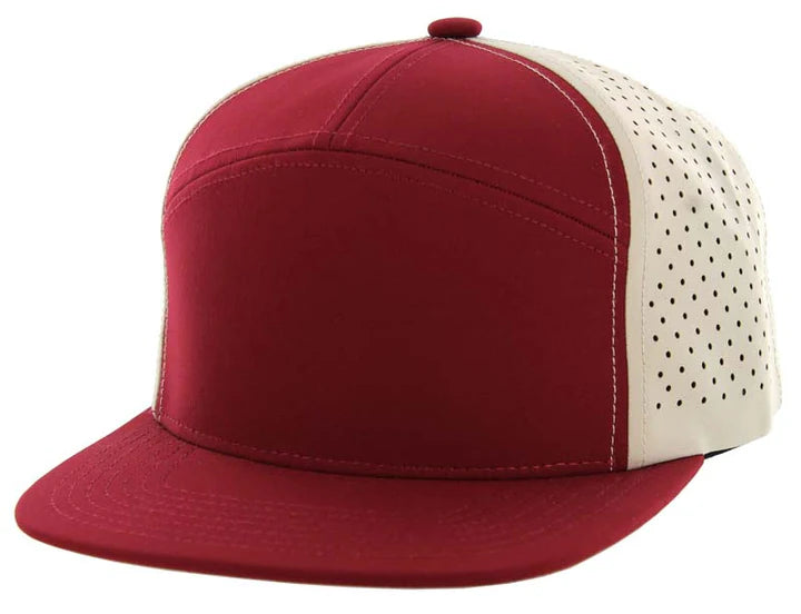 KAMEL 707 - 7 PANEL Hydro Performance Flat Adjustable Snapback Mesh Trucker Cap