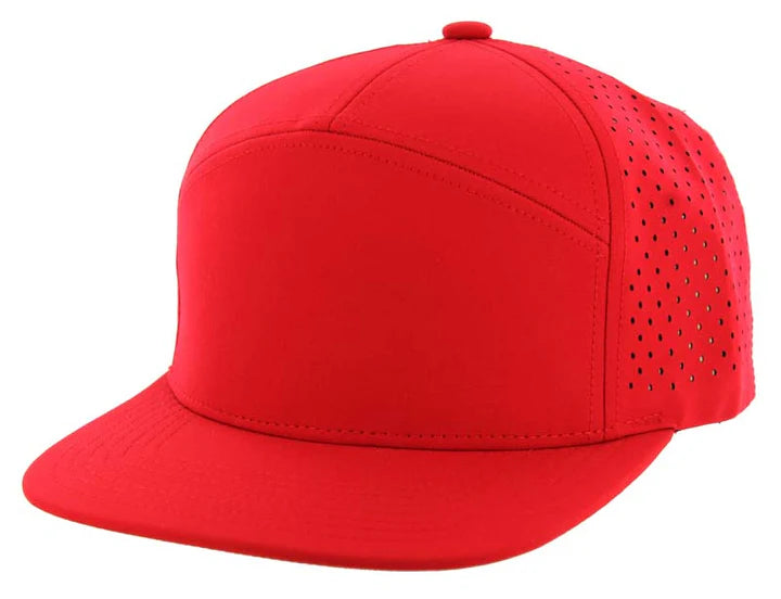 KAMEL 707 - 7 PANEL Hydro Performance Flat Adjustable Snapback Mesh Trucker Cap