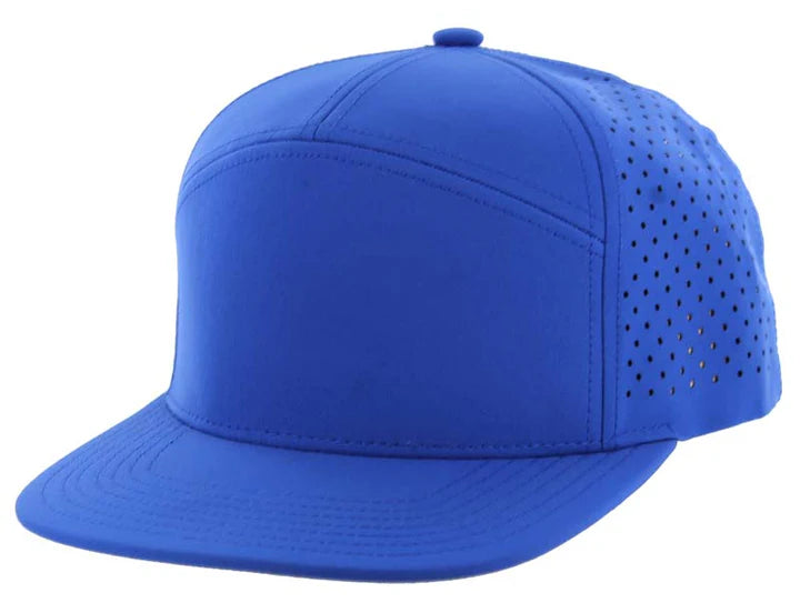 KAMEL 707 - 7 PANEL Hydro Performance Flat Adjustable Snapback Mesh Trucker Cap