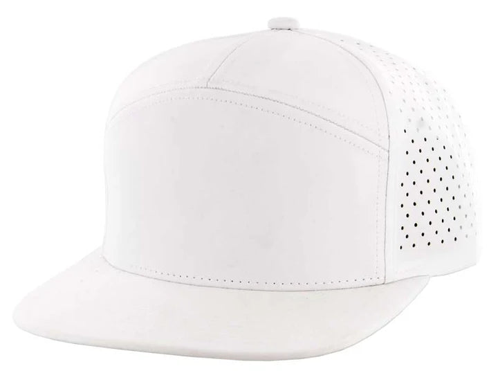 KAMEL 707 - 7 PANEL Hydro Performance Flat Adjustable Snapback Mesh Trucker Cap