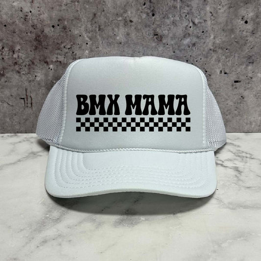BMX Mama Checkered Trucker Hat