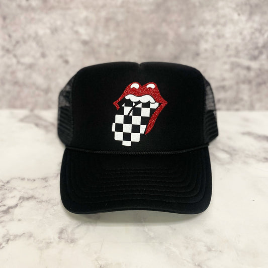 Rolling Stones Checkered Tongue Trucker