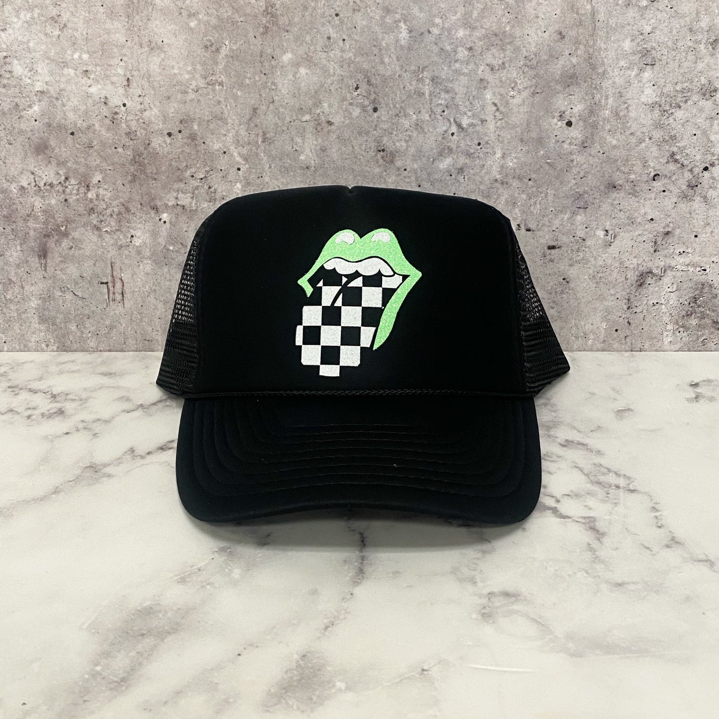 Rolling Stones Checkered Tongue Trucker