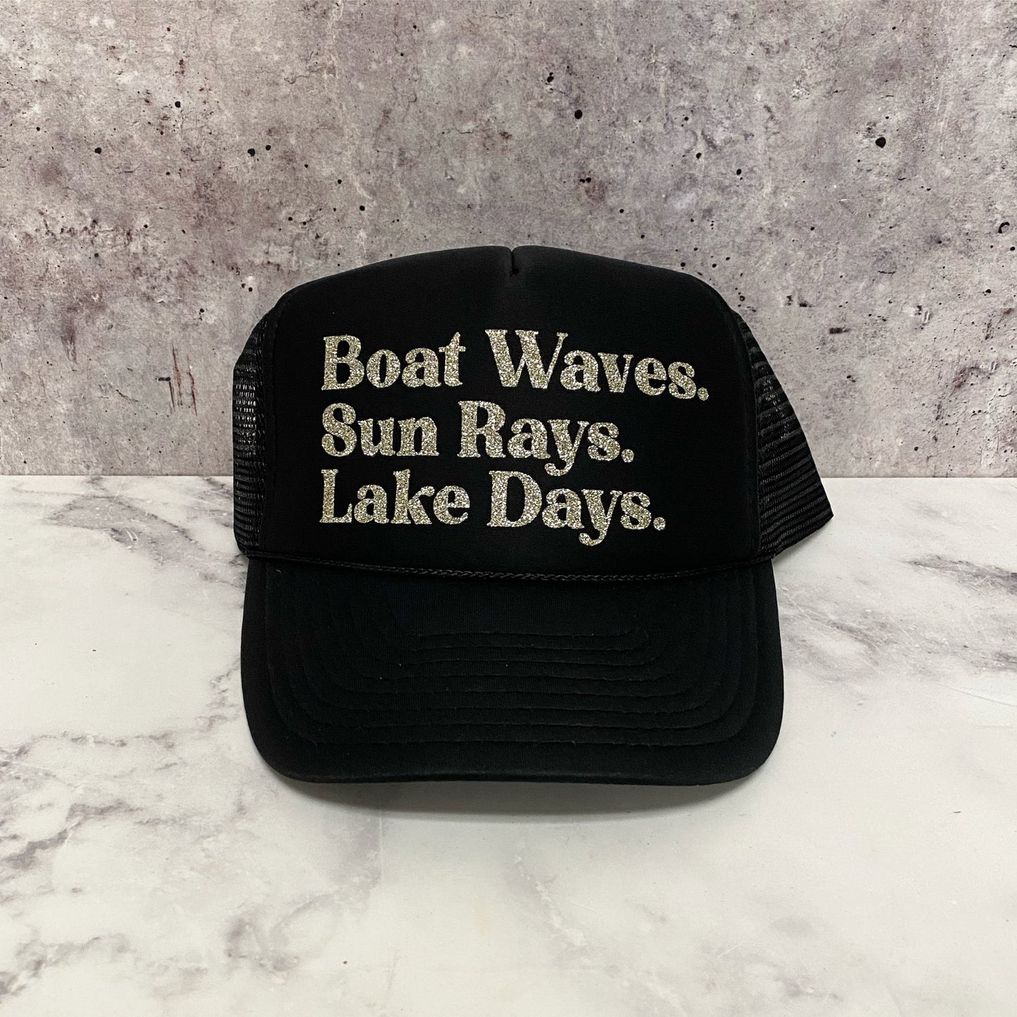 Boat Waves. Sun Rays. Lake Days. Trucker