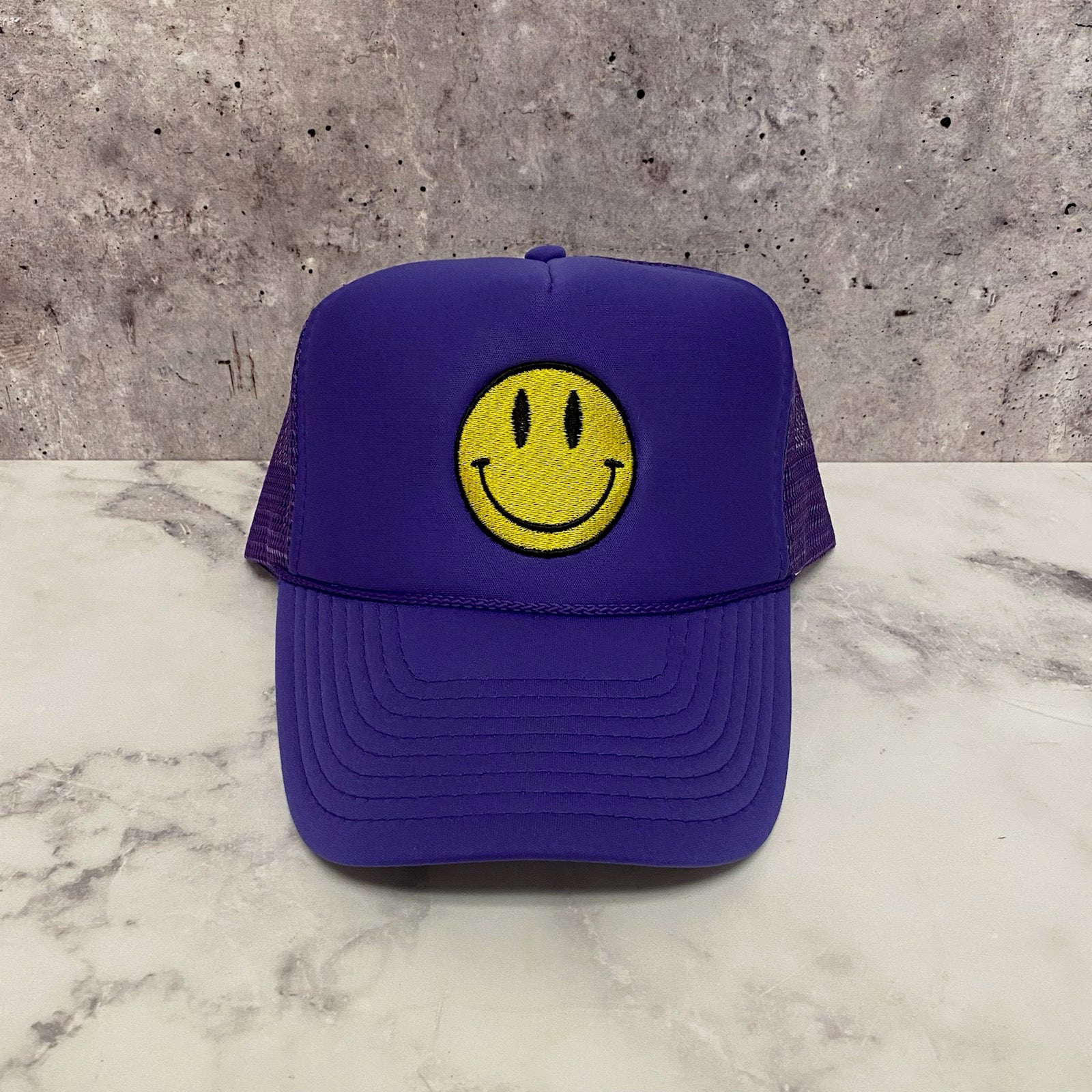 Embroidered Smiley Hat