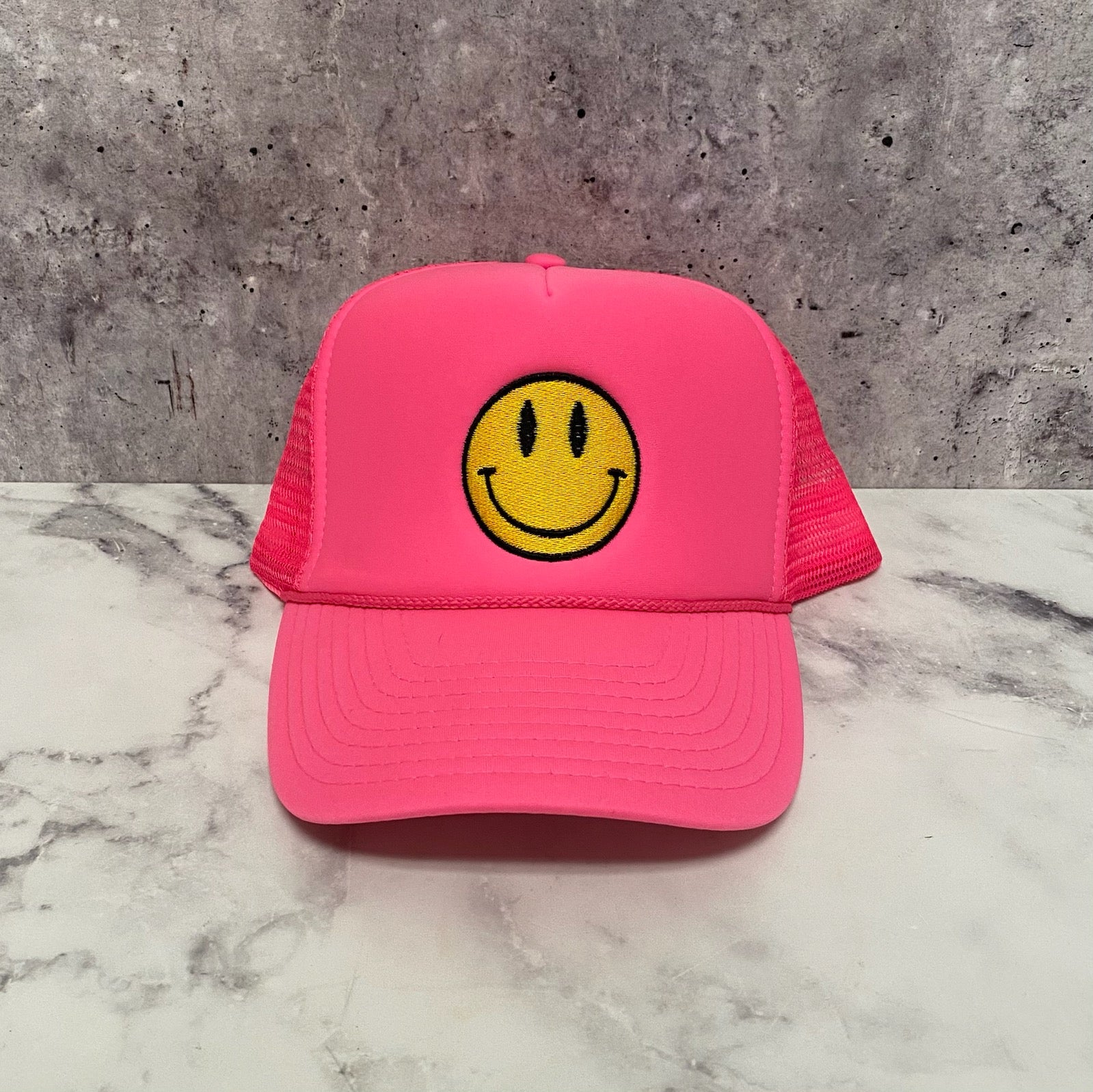 Embroidered Smiley Hat