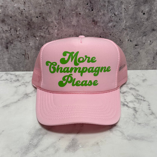 More Champagne Please Groovy Trucker Hat