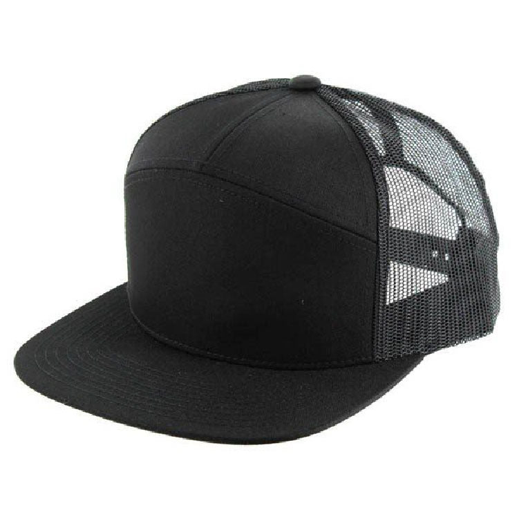 Kamel 707 7 Panel Flat Adjustable Snapback Mesh Trucker Cap