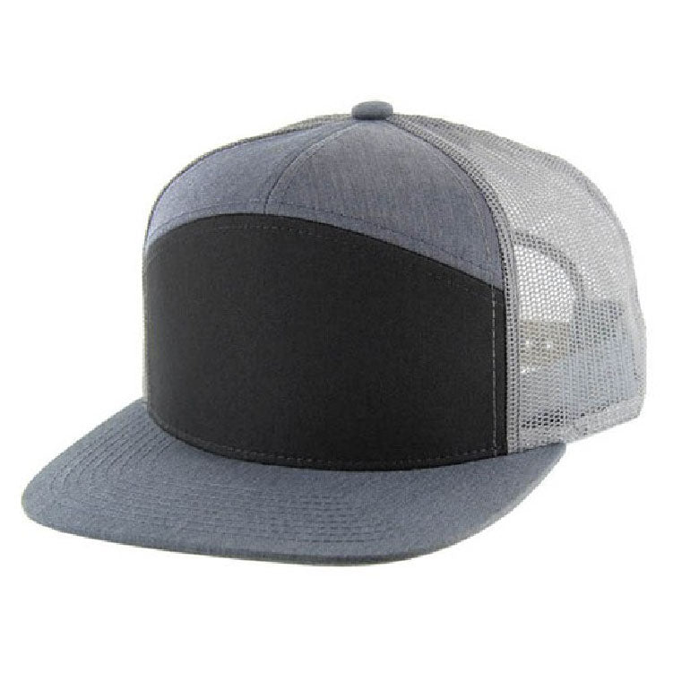 Kamel 707 7 Panel Flat Adjustable Snapback Mesh Trucker Cap