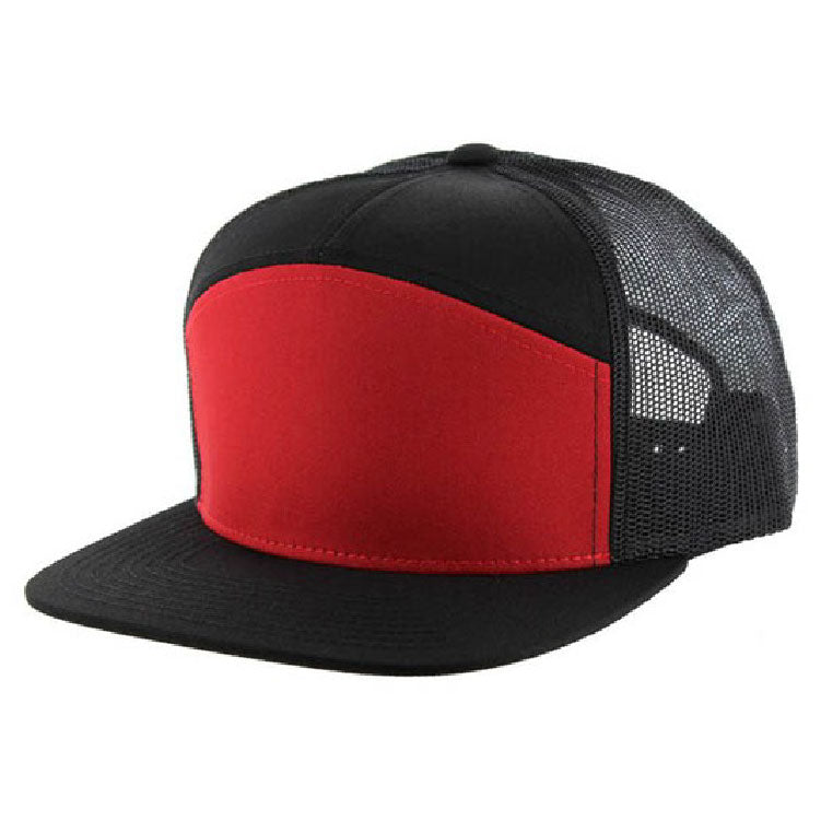 Kamel 707 7 Panel Flat Adjustable Snapback Mesh Trucker Cap