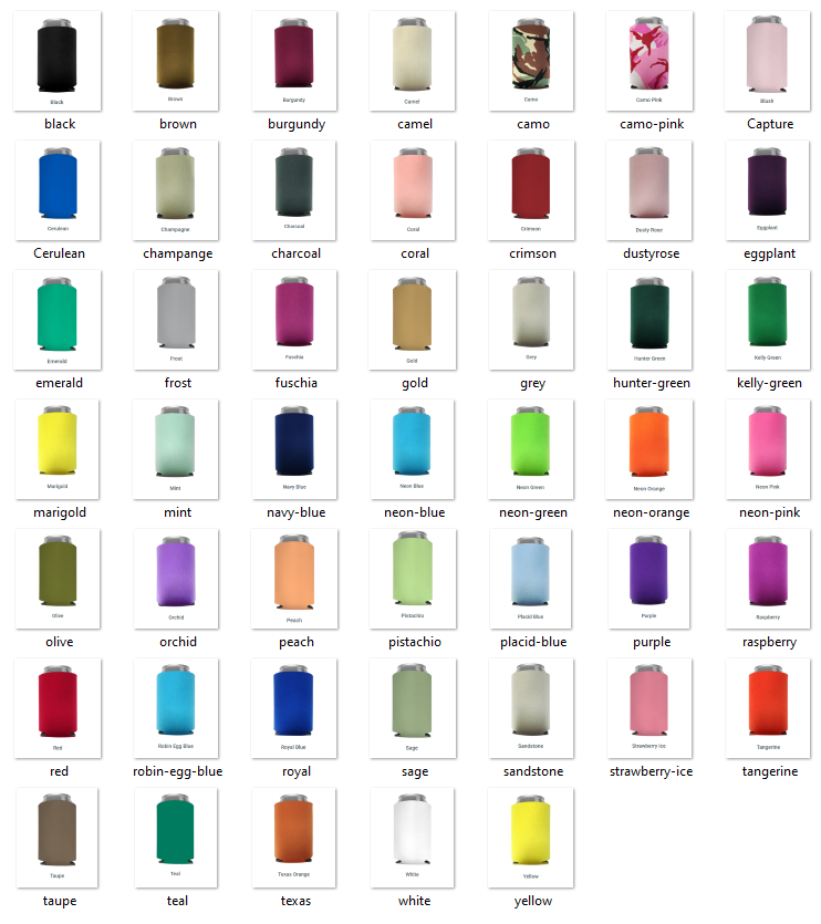 Standard Koozie Single Color Print Double Sided