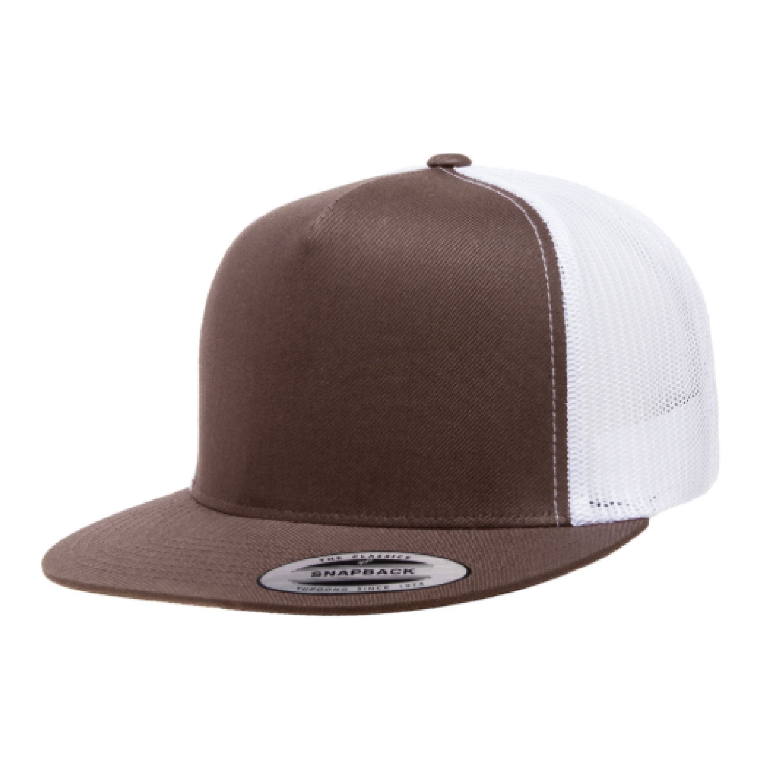 Yupoong Flat Bill Classic 5 Panel Trucker Cap 6006