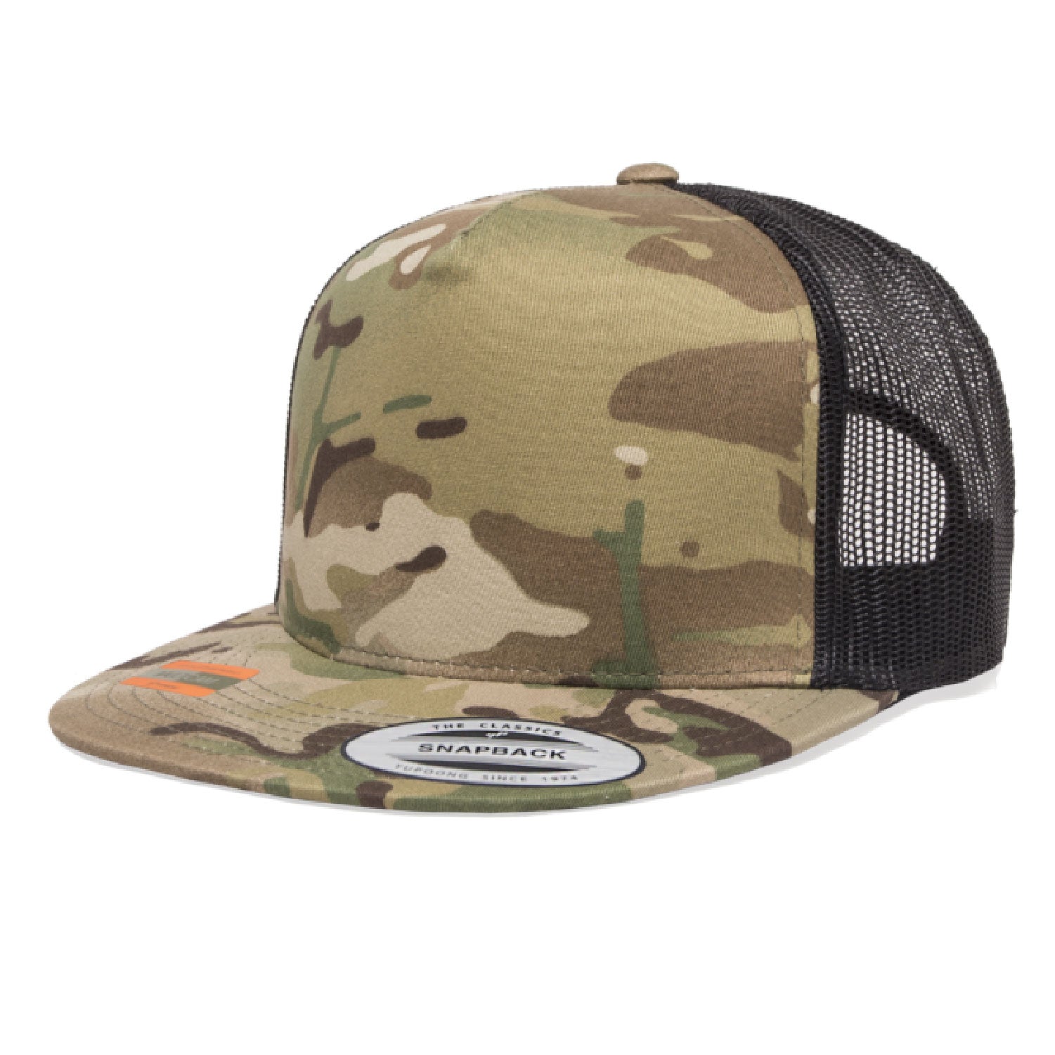 Yupoong Flat Bill Classic 5 Panel Trucker Cap 6006